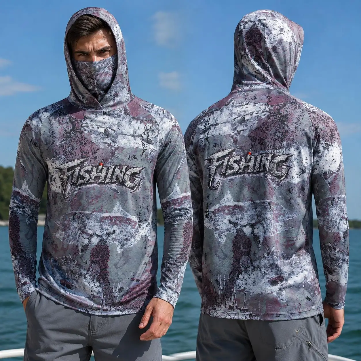 Fishing Mask Sun Protection - Baju Memancing dengan Tudung, Pakaian Memancing